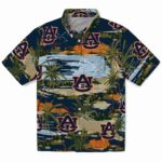 Auburn Tigers Hawaiian Shirt - Palm Horizon Navy Blue 1 auburn-tigers-palm-horizon-navy-blue-hawaiian-shirt-best-selling