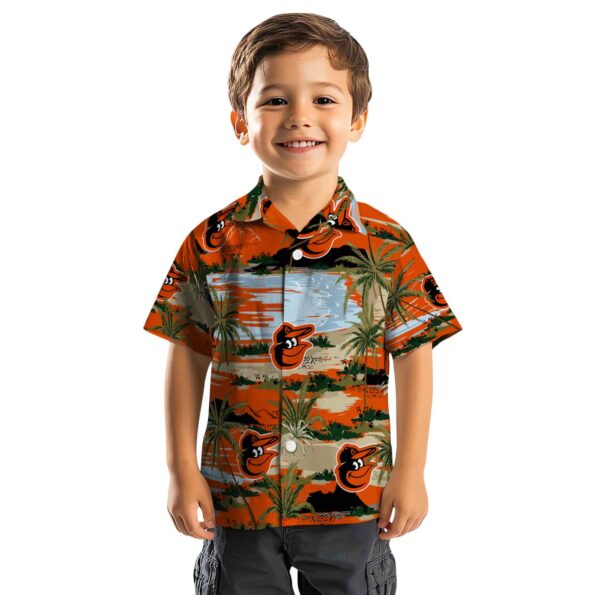 baltimore-orioles-palm-horizon-orange-hawaiian-shirt-top-rated baltimore orioles palm horizon orange hawaiian shirt top rated