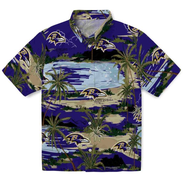 baltimore-ravens-palm-horizon-purple-hawaiian-shirt-best-selling baltimore ravens palm horizon purple hawaiian shirt best selling