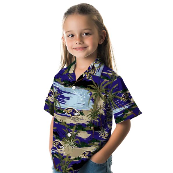 baltimore-ravens-palm-horizon-purple-hawaiian-shirt-premium-grade baltimore ravens palm horizon purple hawaiian shirt premium grade