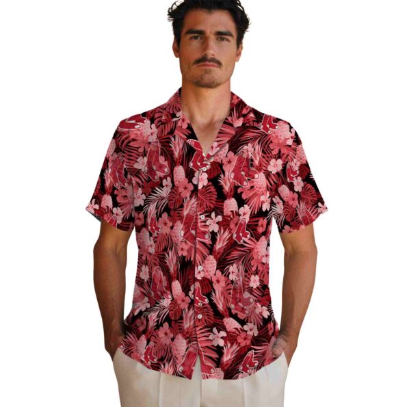 boston-red-sox-floral-pineapple-red-hawaiian-shirt-fashion-forward boston red sox floral pineapple red hawaiian shirt fashion forward