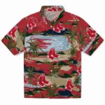 Boston Red Sox Hawaiian Shirt - Palm Horizon Red 1 boston-red-sox-palm-horizon-red-hawaiian-shirt-best-selling
