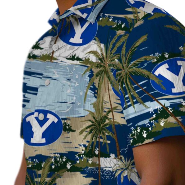 byu-cougars-palm-horizon-blue-hawaiian-shirt-trendy byu cougars palm horizon blue hawaiian shirt trendy