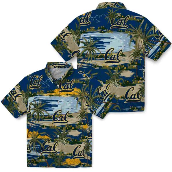 california-golden-bears-palm-horizon-blue-hawaiian-shirt-high-quality california golden bears palm horizon blue hawaiian shirt high quality