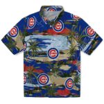 Chicago Cubs Hawaiian Shirt - Palm Horizon Blue 1 chicago-cubs-palm-horizon-blue-hawaiian-shirt-best-selling