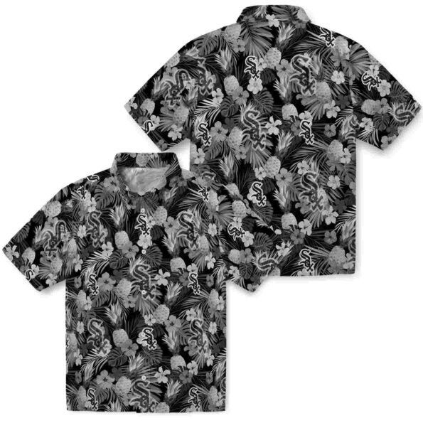 chicago white sox floral pineapple black hawaiian shirt high quality