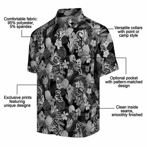 chicago white sox floral pineapple black hawaiian shirt new arrival