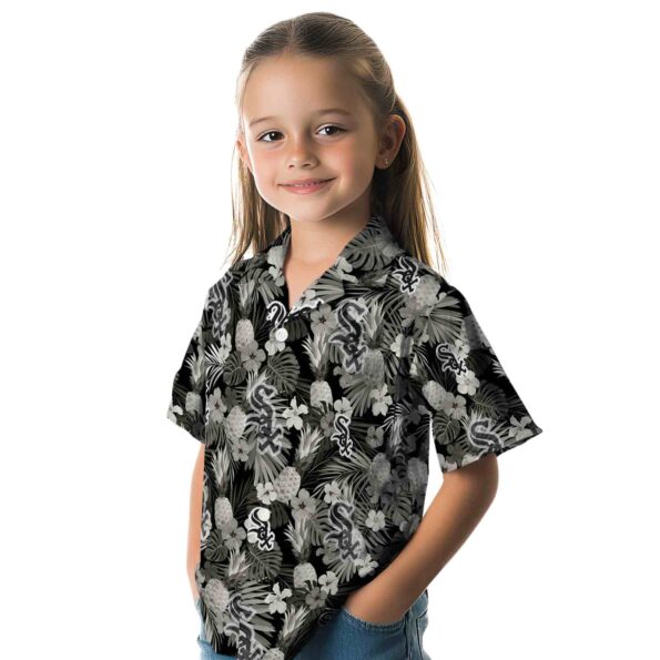 chicago white sox floral pineapple black hawaiian shirt premium grade
