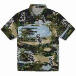 Chicago White Sox Hawaiian Shirt - Palm Horizon Black 1 chicago-white-sox-palm-horizon-black-hawaiian-shirt-best-selling