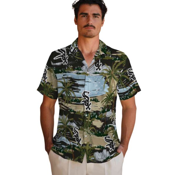 chicago white sox palm horizon black hawaiian shirt fashion forward