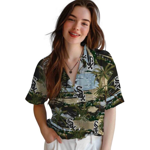 chicago white sox palm horizon black hawaiian shirt latest model