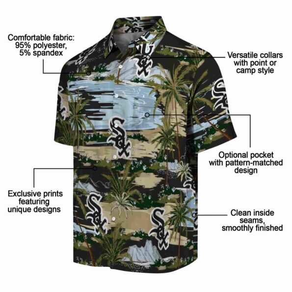 chicago white sox palm horizon black hawaiian shirt new arrival