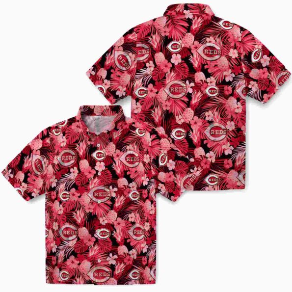 cincinnati-reds-floral-pineapple-red-hawaiian-shirt-high-quality cincinnati reds floral pineapple red hawaiian shirt high quality