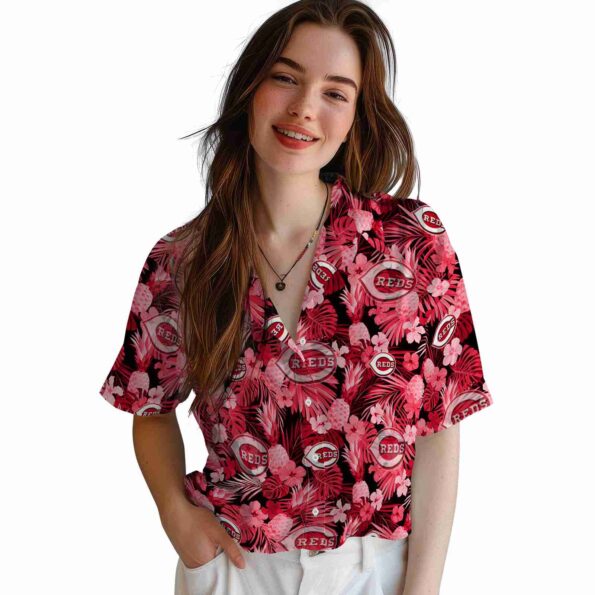 cincinnati-reds-floral-pineapple-red-hawaiian-shirt-latest-model cincinnati reds floral pineapple red hawaiian shirt latest model