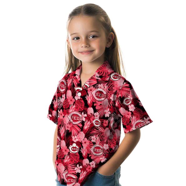cincinnati-reds-floral-pineapple-red-hawaiian-shirt-premium-grade cincinnati reds floral pineapple red hawaiian shirt premium grade