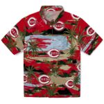 Cincinnati Reds Hawaiian Shirt - Palm Horizon Red 1 cincinnati-reds-palm-horizon-red-hawaiian-shirt-best-selling