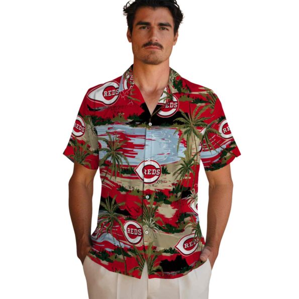 cincinnati reds palm horizon red hawaiian shirt fashion forward