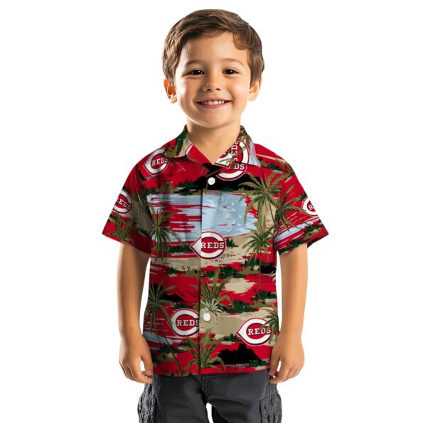 cincinnati reds palm horizon red hawaiian shirt top rated