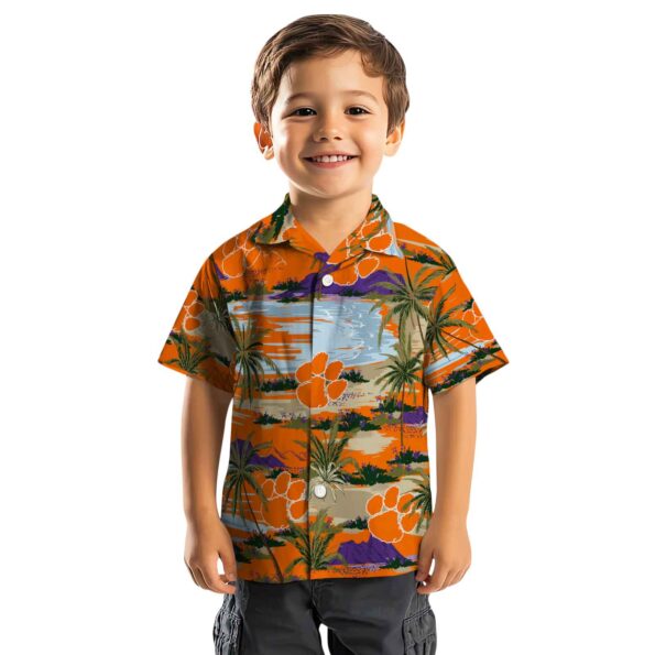 clemson-tigers-palm-horizon-orange-hawaiian-shirt-top-rated clemson tigers palm horizon orange hawaiian shirt top rated