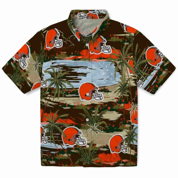 cleveland-browns-palm-horizon-brown-hawaiian-shirt-best-selling cleveland browns palm horizon brown hawaiian shirt best selling