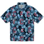 Cleveland Guardians Hawaiian Shirt - Floral Pineapple Navy Blue 1 cleveland-guardians-floral-pineapple-navy-blue-hawaiian-shirt-best-selling