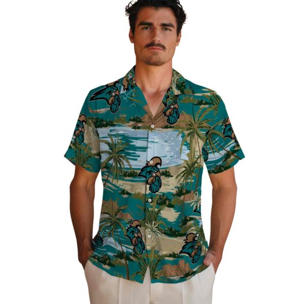 coastal-carolina-chanticleers-palm-horizon-green-hawaiian-shirt-fashion-forward coastal carolina chanticleers palm horizon green hawaiian shirt fashion forward