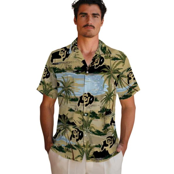 colorado-buffaloes-palm-horizon-gold-hawaiian-shirt-fashion-forward colorado buffaloes palm horizon gold hawaiian shirt fashion forward