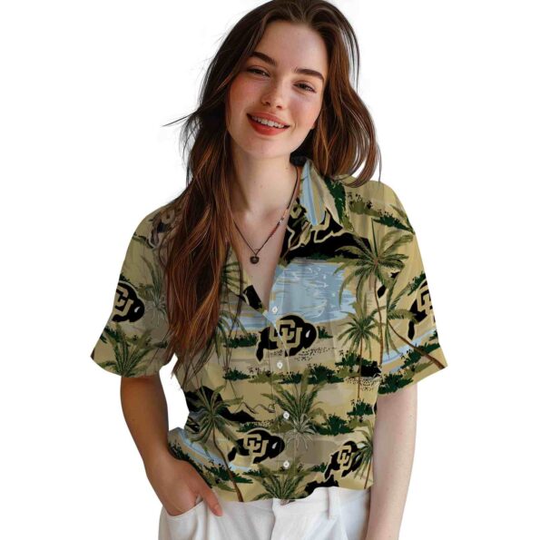 colorado-buffaloes-palm-horizon-gold-hawaiian-shirt-latest-model colorado buffaloes palm horizon gold hawaiian shirt latest model