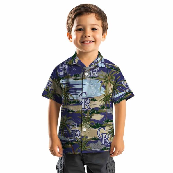 colorado rockies palm horizon blue hawaiian shirt top rated
