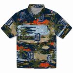 Detroit Tigers Hawaiian Shirt - Palm Horizon Navy 1 detroit-tigers-palm-horizon-navy-hawaiian-shirt-best-selling