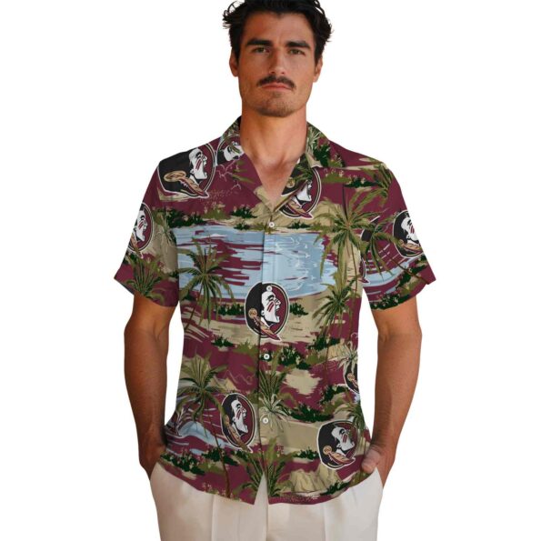 florida-state-seminoles-palm-horizon-garnet-hawaiian-shirt-fashion-forward florida state seminoles palm horizon garnet hawaiian shirt fashion forward