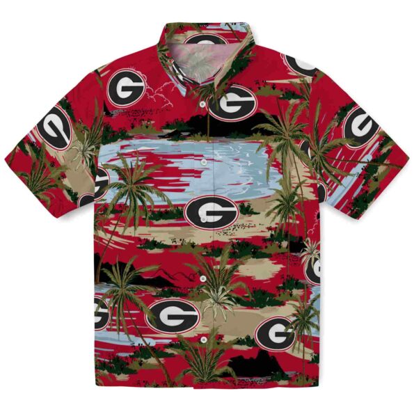georgia-bulldogs-palm-horizon-red-hawaiian-shirt-best-selling georgia bulldogs palm horizon red hawaiian shirt best selling