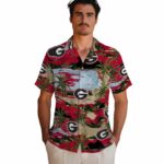georgia-bulldogs-palm-horizon-red-hawaiian-shirt-best-selling