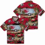 georgia-bulldogs-palm-horizon-red-hawaiian-shirt-best-selling