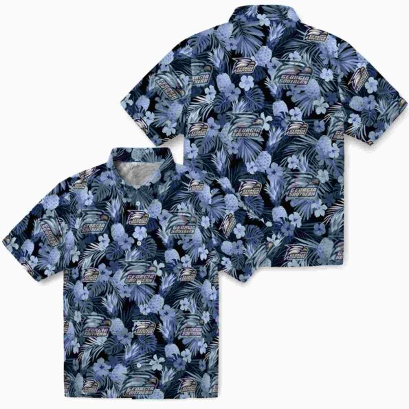 georgia-southern-eagles-floral-pineapple-blue-hawaiian-shirt-high-quality georgia southern eagles floral pineapple blue hawaiian shirt high quality
