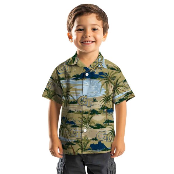georgia-tech-yellow-jackets-palm-horizon-gold-hawaiian-shirt-top-rated georgia tech yellow jackets palm horizon gold hawaiian shirt top rated