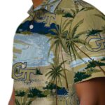 georgia-tech-yellow-jackets-palm-horizon-gold-hawaiian-shirt-best-selling