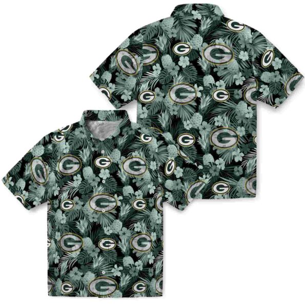 green-bay-packers-floral-pineapple-green-hawaiian-shirt-high-quality green bay packers floral pineapple green hawaiian shirt high quality