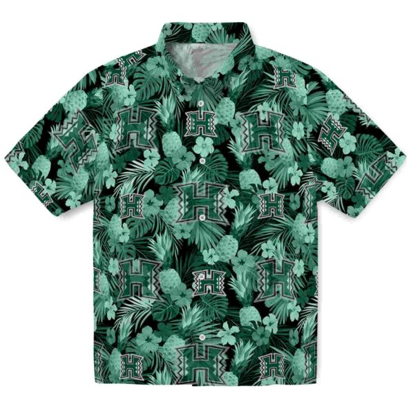 hawaii-rainbow-warriors-floral-pineapple-green-hawaiian-shirt-best-selling hawaii rainbow warriors floral pineapple green hawaiian shirt best selling