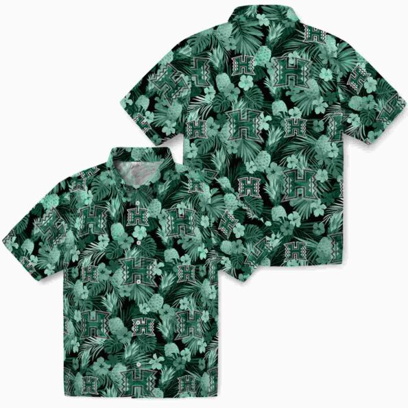 hawaii-rainbow-warriors-floral-pineapple-green-hawaiian-shirt-high-quality hawaii rainbow warriors floral pineapple green hawaiian shirt high quality