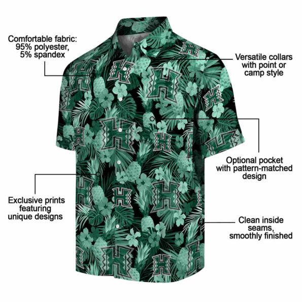hawaii-rainbow-warriors-floral-pineapple-green-hawaiian-shirt-new-arrival hawaii rainbow warriors floral pineapple green hawaiian shirt new arrival