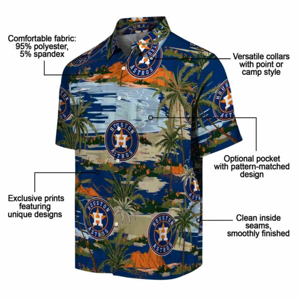 houston astros palm horizon blue hawaiian shirt new arrival