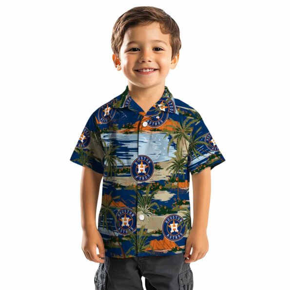 houston astros palm horizon blue hawaiian shirt top rated