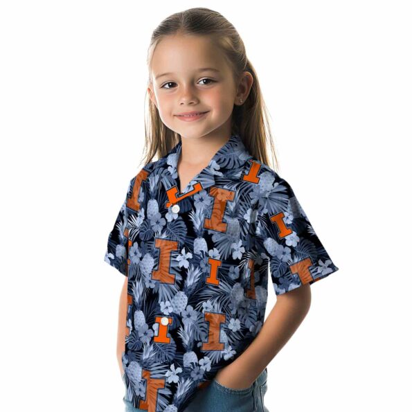 illinois-fighting-illini-floral-pineapple-blue-hawaiian-shirt-premium-grade illinois fighting illini floral pineapple blue hawaiian shirt premium grade
