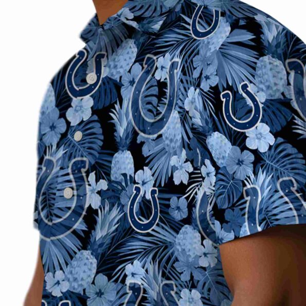 indianapolis colts floral pineapple blue hawaiian shirt trendy