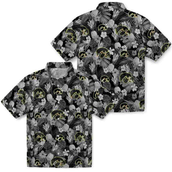 iowa-hawkeyes-floral-pineapple-black-hawaiian-shirt-high-quality iowa hawkeyes floral pineapple black hawaiian shirt high quality