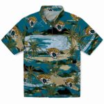 Jacksonville Jaguars Hawaiian Shirt - Palm Horizon Teal 1 jacksonville-jaguars-palm-horizon-teal-hawaiian-shirt-best-selling