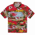 Kansas City Chiefs Hawaiian Shirt - Palm Horizon Red 1 kansas-city-chiefs-palm-horizon-red-hawaiian-shirt-best-selling