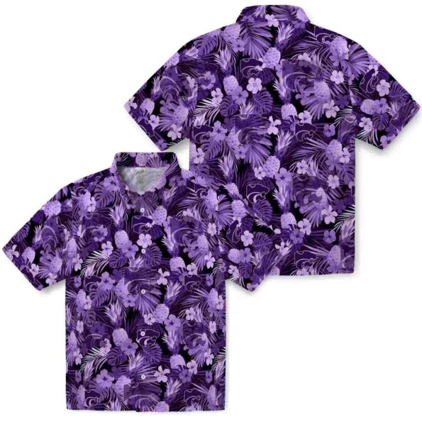kansas state wildcats floral pineapple purple hawaiian shirt high quality