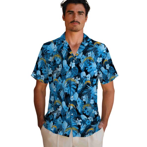 los-angeles-chargers-floral-pineapple-blue-hawaiian-shirt-fashion-forward los angeles chargers floral pineapple blue hawaiian shirt fashion forward